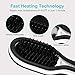 Hair Straightener Brush, Abody Beard Straightener with Anti-Scald Feature, 4 Heat Levels, Fast Ceramic Heating, Auto-Off & Dual Voltage, 360 Swivel Cord, with Glove&2 Clips