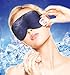 Plemo Upgraded Sleep Mask, 100% Pure Silk Eye Cover with Reusable Ice Pack for Hot & Cold Therapy, Comfortable & Super Soft Eye Mask with Adjustable Strap