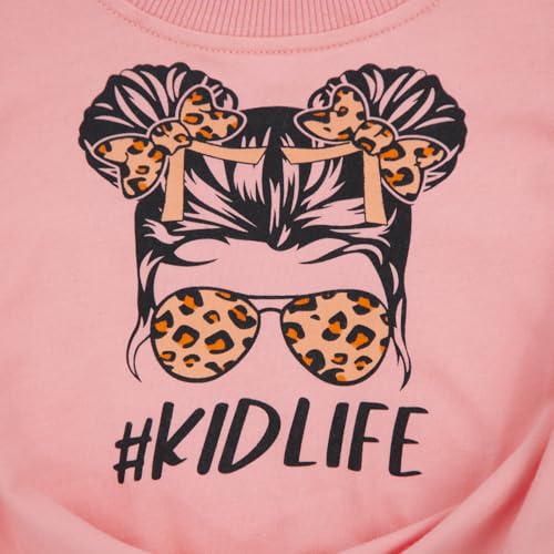 TAGYUM TODDLER GIRLS CLOTHES SIZE 6 5T GIRLS CLOTHES PINK TWIST SWEATSHIRT PULLOVER PANTS 2 PIECE FALL WINTER OUFITS SWEATSUITS SETS