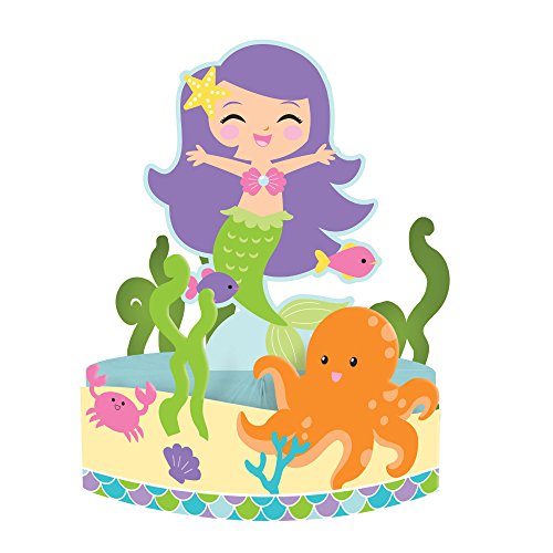 Centerpiece with honeycomb base, mermaid friends