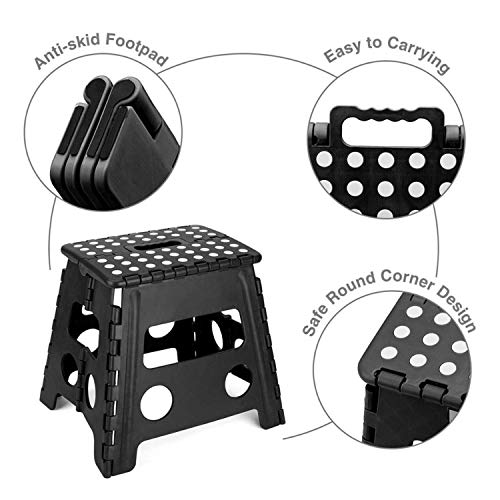 Folding Step Stool 15 Inch Height Heavy Duty Foldable Stool for