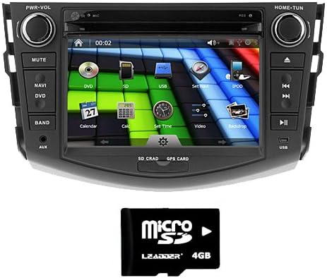 For 2006 2007 2008 2009 2010 2011 2012 Toyota RAV4 Indash 7 inch Digital HD Touch Screen DVD GPS Navigation System Car Radio Multimedia System with FM USB RDS Bluetooth Hands free iPod+Free 4GB Kudos GPS Map