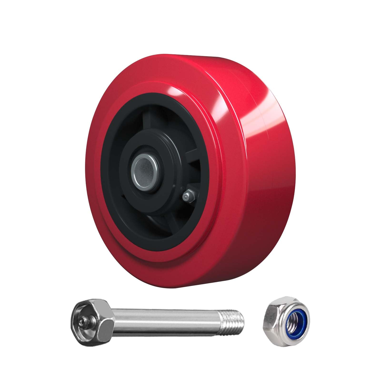 LONGRUNFORU 5 Inch Caster Wheels, Polyurethane on