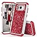 TILL for Samsung Galaxy s8 Case, TILL Luxury [Sparkle Sequins] Crystal Bling Glitter Shiny Case Hybrid Layer TPU Soft Inner Hard PC Protective Cute Case Cover Defender for Samsung Galaxy s8 [Red]