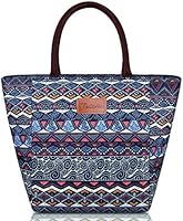 Lunch Bag for Women Insulated Tote Large Capacity with Durable Waterproof Material Leakproof Liner and Adjustable Shoulder Strap, Blue