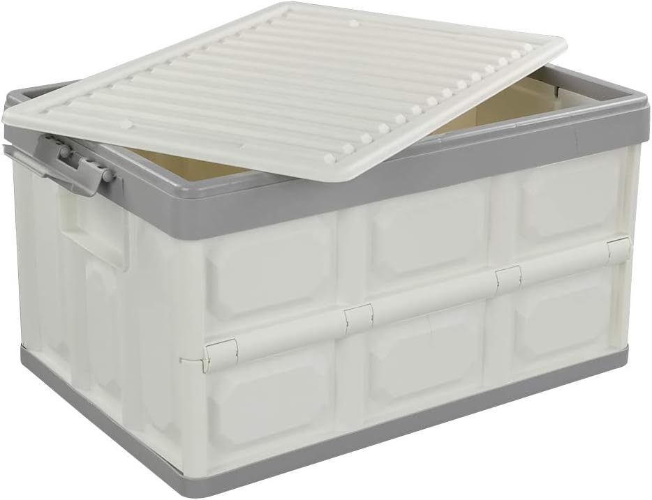 Bblie Caja Plegable con Tapa, Caja de Almacenamiento de Plástico: Amazon.es: Hogar