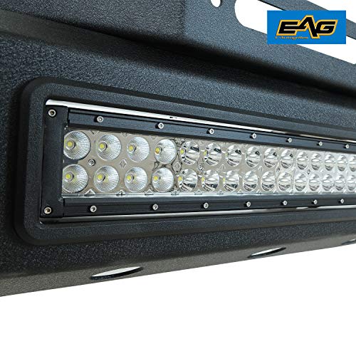 EAG Front Bumper with LED Lights and Winch Plate Fit for 0718 Wrangler