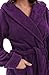Alexander Del Rossa Womens Turkish Terry Cloth Robe, Thick Hooded Bathrobe, Small-Medium Purple (A0105PURMD)