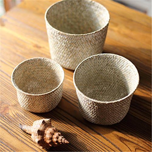 Home decoration natural seagrass storage basket