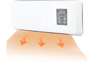 Electric Wall Heater, 1500W Wall Mounted Electric Heater, Fast Heating and Cooling Machine with Remote Control, Towel Drying 