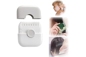 hoehew 2 in 1 Hair Trimmer/Comb Kids with Blades, Manual Bangs Trimmer Comb for Girls Women, Split Ends Hair Trimmer Razor Comb (Gray, one Size)