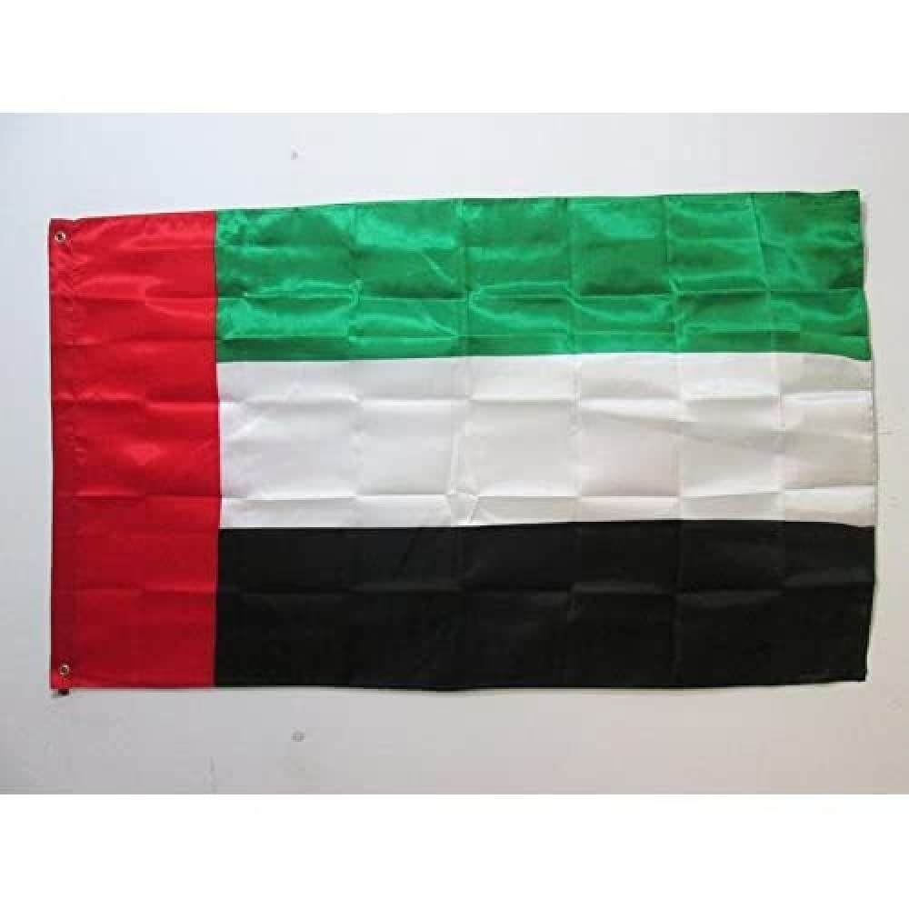 AZ FLAG - United Arab Emirates Flag - 3x5 Ft - Satin Emirati Banner with Two Metal Grommets - Fade Resistant - Bright Colors - 3' x 5' Feet - 150x90 Cm