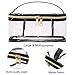 Boao 2 Pieces Portable Marble Pattern Clear Makeup Bag Gold Zipper Waterproof Transparent Travel Storage Pouch Cosmetic Toiletry Bag with Handle (Black)