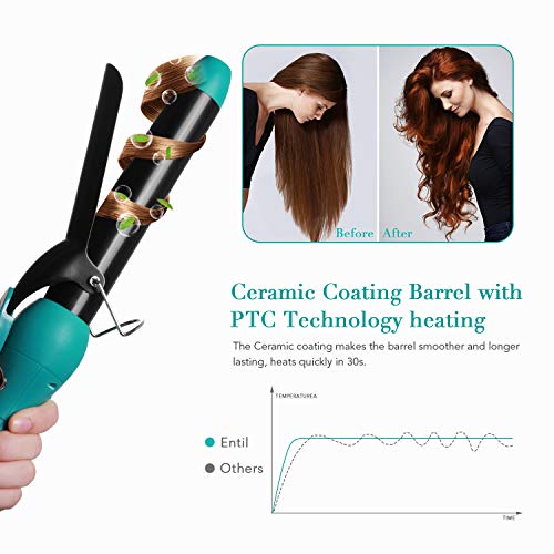 Entil 5 In 1 Curling Iron Wand Set With 5 Interchangeable Ceramic