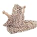 Baby Hooded Bathrobe Animal Bathrobe Fleece Blanket (Brown Giraffe)
