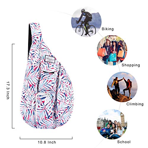 KAMO Sling Backpack - Rope Bag Crossbody Backpack Travel Multipurpose Daypacks for Men Women Lady Girl Teens - Thumbnail 2