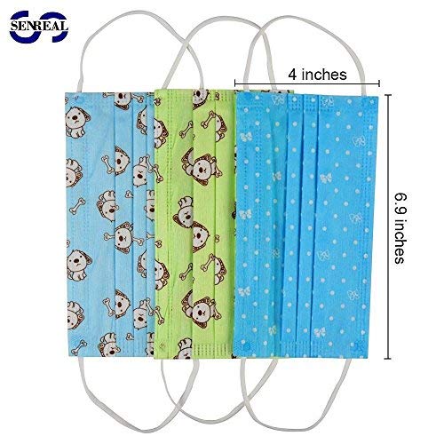 Surgical Mask 20Pcs Disposable Face Mask Cute Print Flu Mask 3 Layers Earloop Mouth Mask Half Face Windproof Mask Anti-dust Cotton Face Mask for Men and Women
