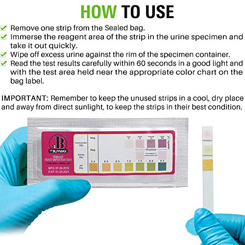 Home Urinary Tract Infection (UTI) Tests Strips, 20 Individually Packed