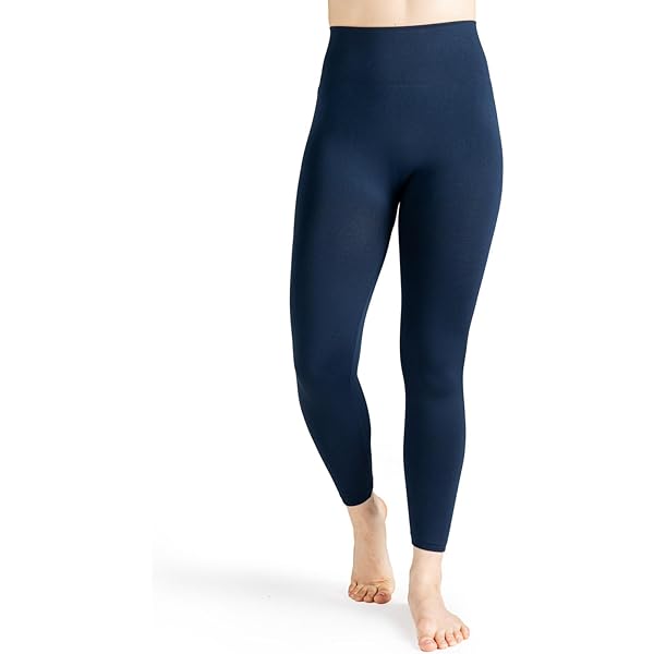 Lands' End Womens HR Serious Sweats Fleece Lined Pocket Leggings