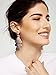 Bohemian Thread Tassel Earrings Fashion Khaki Brown Chandelier 3-Tier Gratuated Fringe Tassel Drop Dangle Earrings with Druzy Stud Top
