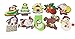 10pcs Cute Funny Santa Claus Christmas Theme Soft Rubber Refrigerator Toy Fridge Stickers Gift Kids Room Decoration