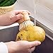 Huibot Bamboo Vegetable Brush Round Handle Natural Fruit Dish Scrubber (1pcs)