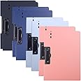 MYUOOT A4 Foldable Clipboards,Binder Clip Boards Punchless with Spring Action Clamp Strong Clips File Folder Clipboards Bulk Office School Documents Folder Binder Clip for Letter/A4 Size,8 Pack