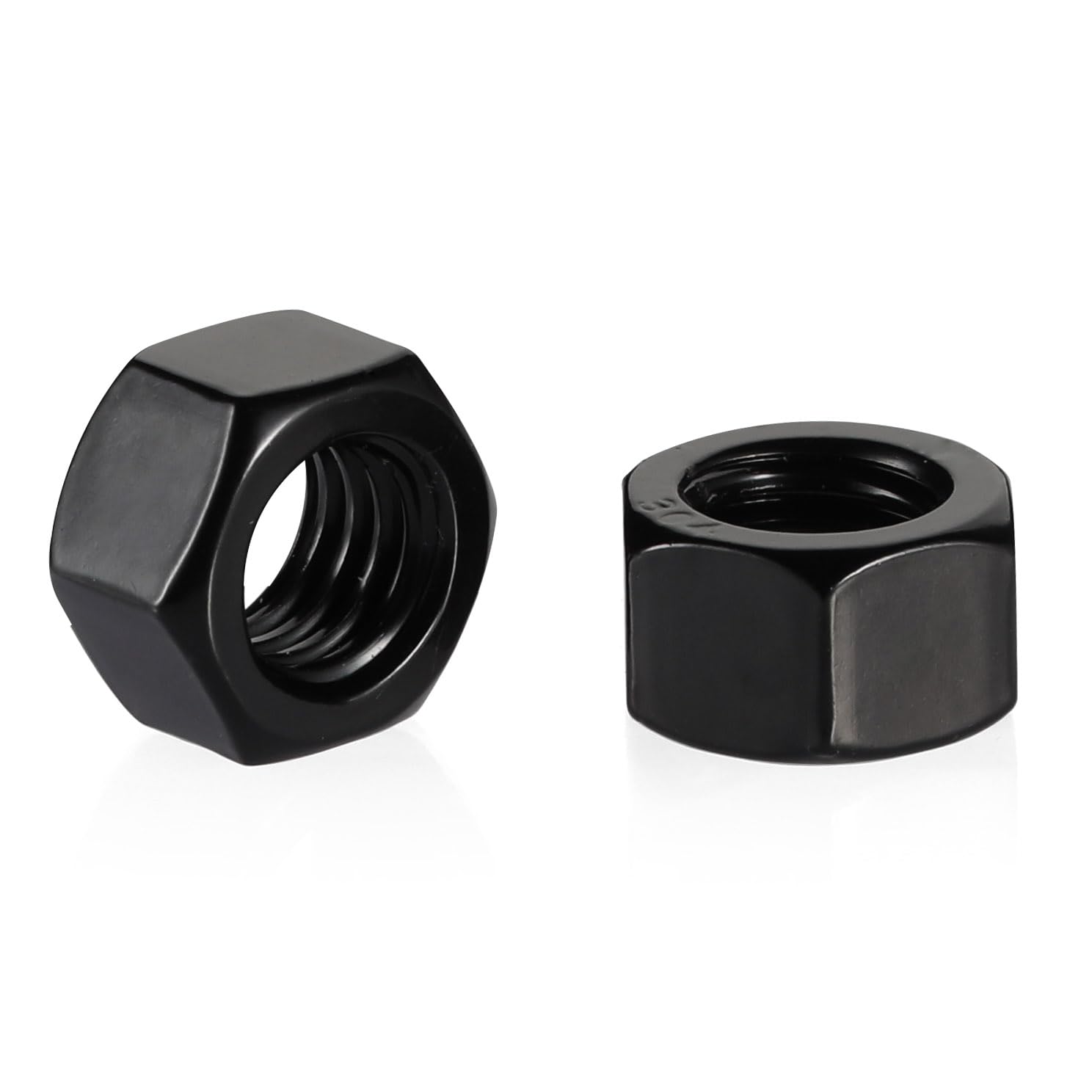 Photo 1 of 3/8-16" Hex Nuts, Stainless Steel 304 Hex Nut, Black Oxide Finish, Quantity 25