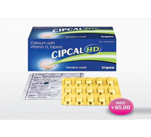 Cipcal Hd Tablets Calcium With Vitamind3 Pack Of 20 X 15