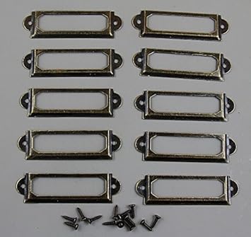 100 Pieces Card Holder Drawer Pull Label Holders Label Frames Card
