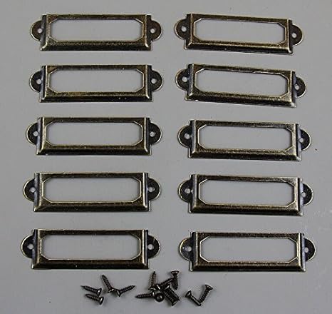 100 Pieces Card Holder Drawer Pull Label Holders Label Frames Card