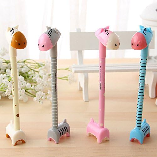 4 pcs Lovely Cute Cartoon Ball Pen Can Stand Small Donkey Ballpoint Prize Stationary