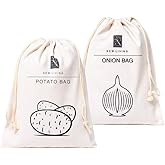 New Living Linen Cotton Potato & Onion Storage Bags, Eco-Friendly Food Storage, 30 * 40cm
