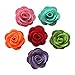 Yazon 12pcs 2 inch Felt Rosette Flower Hair Clip Baby Fabric Rosette Flower Hair Clips Mix 12 Color
