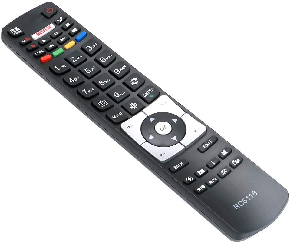 VINABTY RC5118 Remote Control Replacement for Hitachi Smart TV Digihome Alba Polaroid Finlux 42HYT42U 32HPD274B-T 40-FFA-5511 40FLSMR277BC 40FPD274BT 43-FFA-5615 43FUA-8050 with NetFlix Youtube Button - Image 4