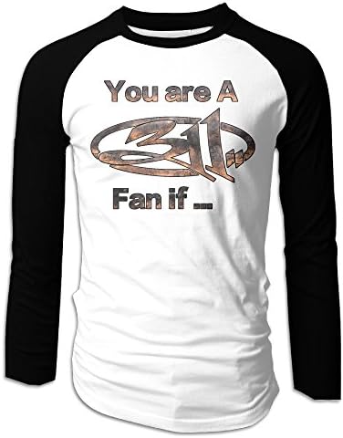 LOVEGIFTTO MEN Mens You Are A 311 Fan If Long Sleeve Comfort Raglan Tee Shirt X-Large