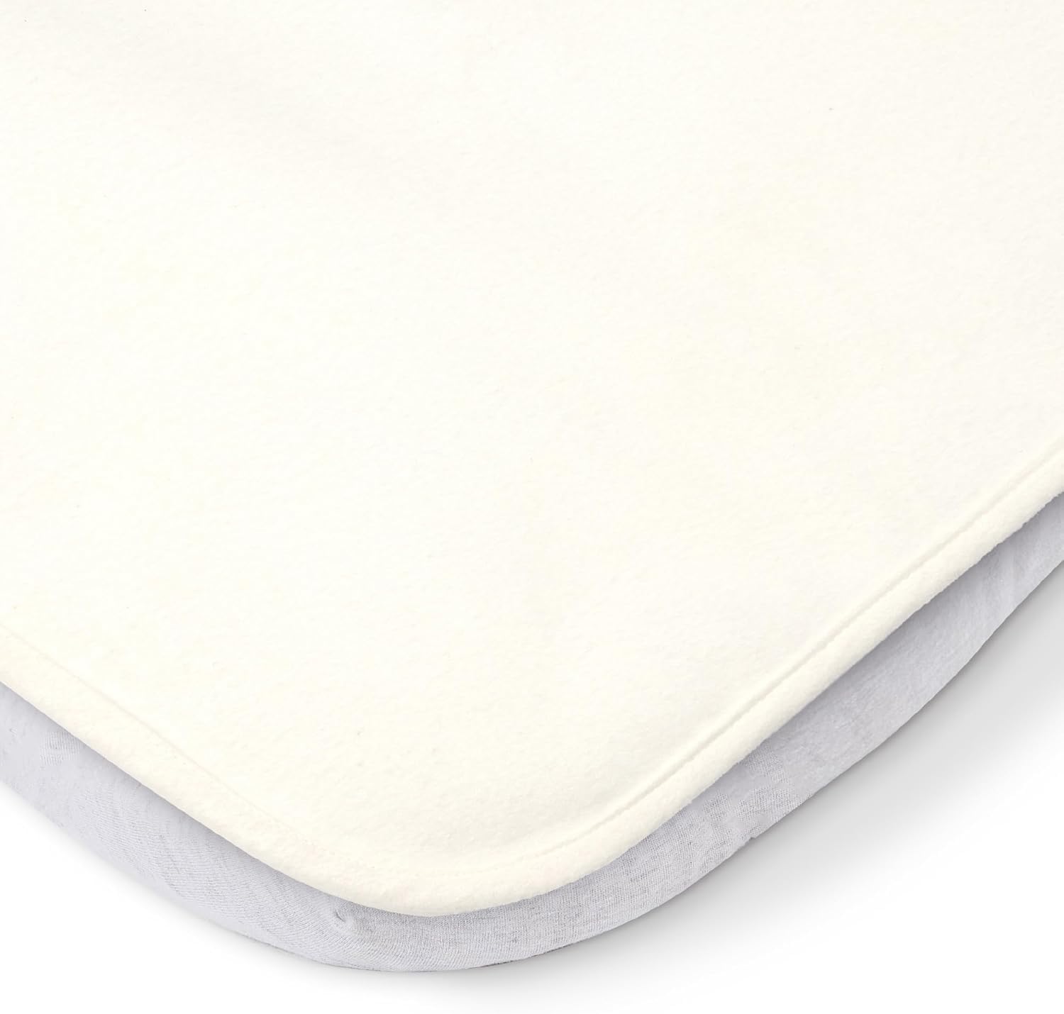 Tutti Bambini Crib Mattress Protector, fits CoZee Baby Bedside Cribs - 100% Waterproof, Machine Washable, Absorbent Cotton Fabric - White (83cm x 52cm x 0.2cm) - 100% Cotton