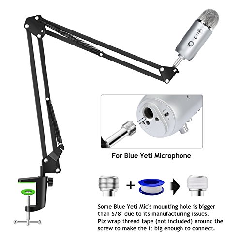 image for NEUMA Microphone Suspension Mic Stand Boom Scissor Arm Stand Microphon