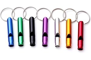 35 Pieces Emergency Whistle with Keychain, Aluminum Safety Survival Whistle, Loud Survival Whistle, Multiple Colors Emergency