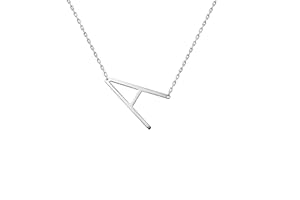 WIGERLON Stainless Steel Initial Letters Necklace for women and girls color gold and Silver from A-Z