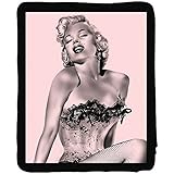 Marilyn Monroe Fleece Blanket - Marilyn Monroe Pink Fishnet - 50'' x 60'' Throw Size  - Officially Licensed Special Edition - Super Soft 100% Polyester