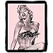 Marilyn Monroe Fleece Blanket - Marilyn Monroe Pink Fishnet - 50'' x 60'' Throw Size  - Officially Licensed Special Edition - Super Soft 100% Polyester