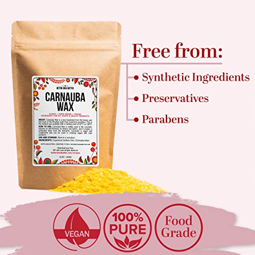 Carnauba Wax Wax for Car, Wood and Leather Finish Food Grade, Pure