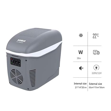 WEIFAN-1 - Nevera portátil para Coche (7,5 l, 2 Colores), PP, Gris ...