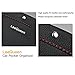 LeeQueen Car Pocket Organizer Fills the Gap Between the Seats, Premium PU Leather (Black, 2 Packs, Including 4 Velcros)
