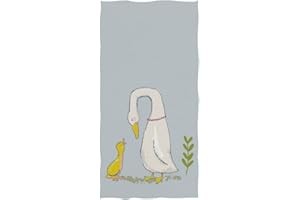 Naanle Cute Cartoon Farm Birds Goose Duck Print Soft Highly Absorbent Large Decorative Hand Towels Multipurpose for Bathroom, Hotel, Gym and Spa (16 x 30 Inches)