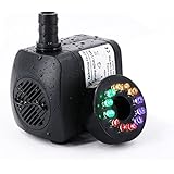 USCVIS Submersible Fountain Pump 210GPH (800L/H) Mini LED Color Fountain Pool Lights for Garden, Fish Tank, Swimming Pool, Statue, Indoor Fountain