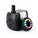 USCVIS Submersible Fountain Pump 210GPH (800L/H) Mini LED Color Fountain Pool Lights for Garden, Fish Tank, Indoor Fountain