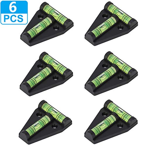 LudoPam T Level, 2 Way T-type Cross Check Bubble Level for Caravan RV Camper Trailer Motorhome Machines Boat, 6 Pack