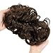 REECHO Messy Bun Hair Piece, 2PCS Tousled Updo Hair Bun Extensions Hair Scrunchies Curly Wavy Ponytail Hairpieces Hair Accessories for Women Girls - Medium Ash Brown